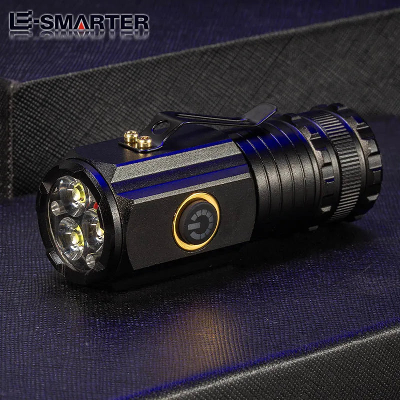 ESMARTER 3-LED Tactical Flashlight 1500LM Rechargeable Magnetic Tactical Flashlight HIP