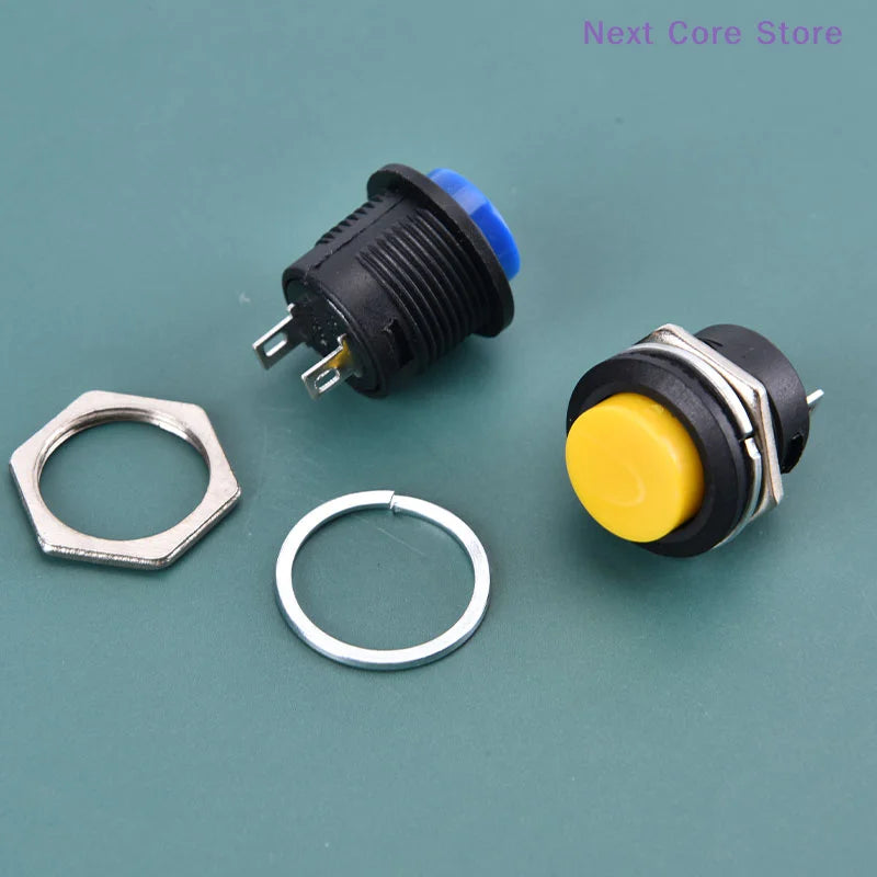 16mm Waterproof LED Push Button Momentary Switch 12V–24V Metal Momentary Push Switch HIP