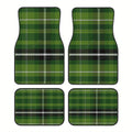 Green Tartan Car Floor Mats – 4-Piece Plaid Polyester Set Car Floor Mats HIP green