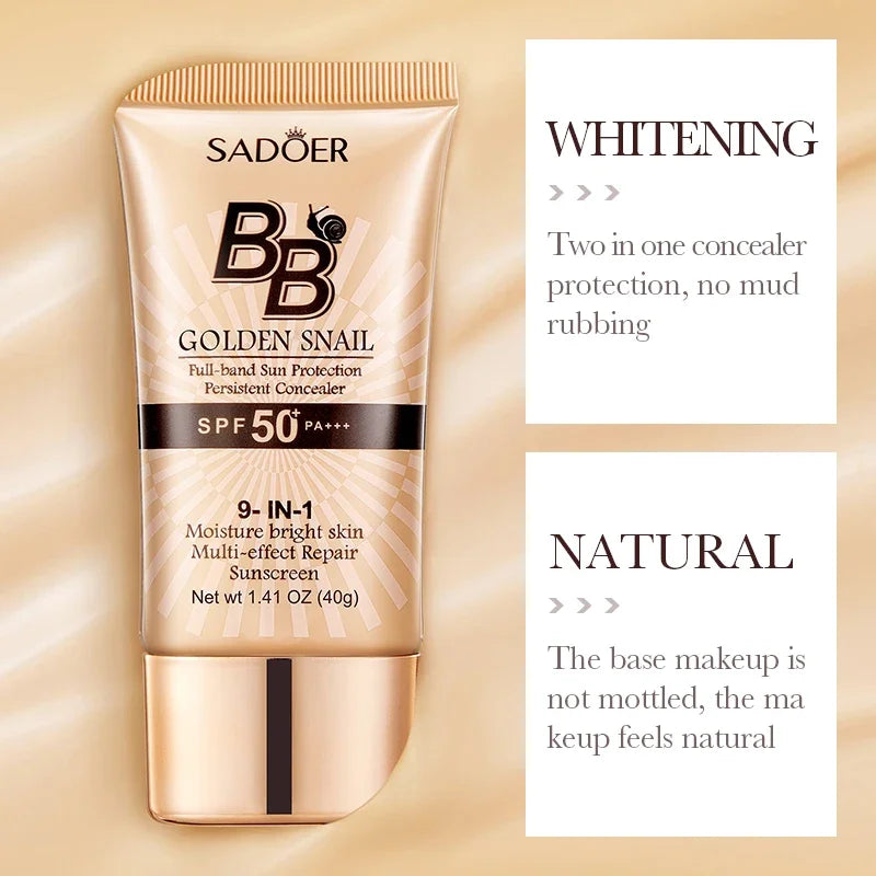 SPF 50 BB Cream Foundation, Primer & Concealer – 40g BB Cream Foundation HIP