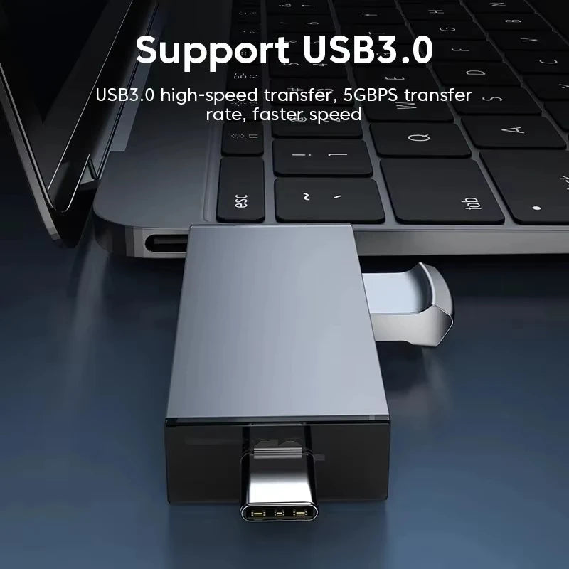 7-in-1 USB 3.0 Card Reader – Type-C, Micro USB, TF & SD USB Card Reader HIP
