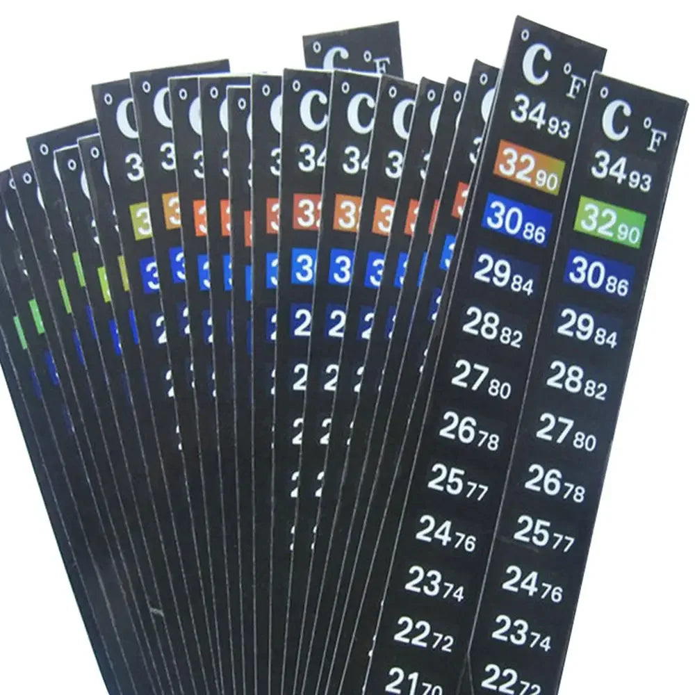1-5Pcs Stick-on Sticker Thermometers Digital Aquarium Fish Tank Fridge Thermometer Sticker Measurement Temperature Sticker Tools HIP