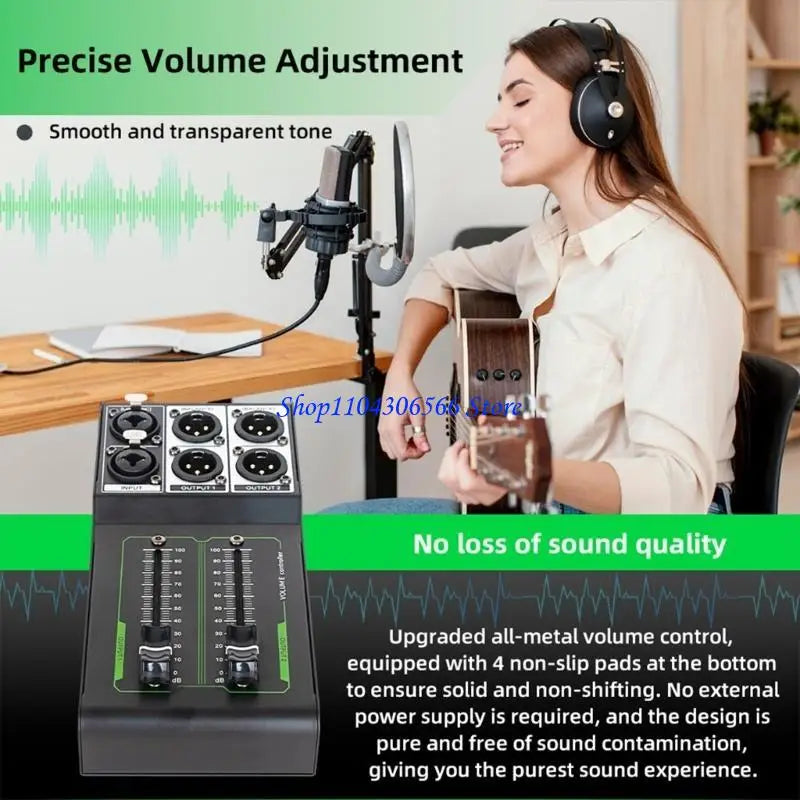 Metal Volume Controller for Microphones & Speakers – Plug & Play Audio Volume Controller HIP
