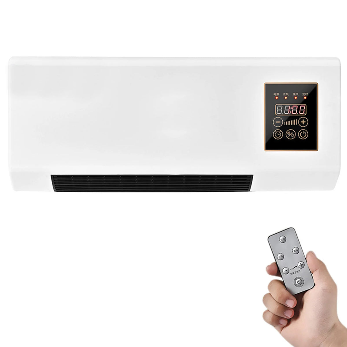 Wall Mounted Air Conditioner Mini Cooling and Heating Air Conditioner with Remote Control for Bedroom Living Room HIP WHITE