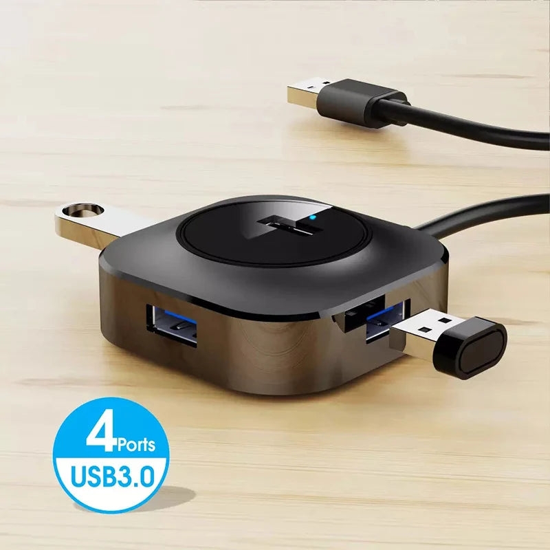 OULLX USB 3.0 4-Port Hub Splitter for Laptop, PC & Tablet USB Hub Splitter HIP