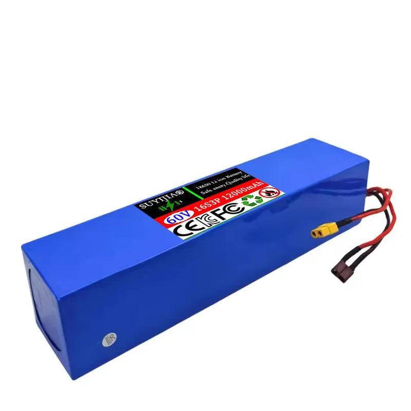 60V 12Ah 16S3P Lithium Battery Pack for E-Bike & Scooter Lithium Battery Pack HIP