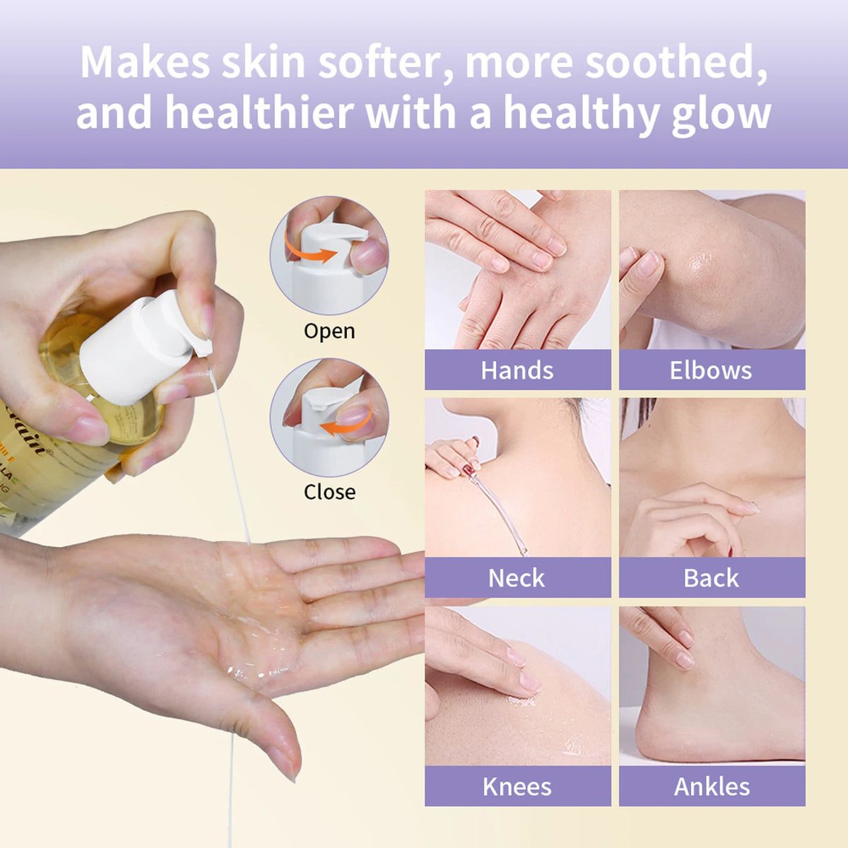 Cocoa Butter Body Oil Shea Vitamin E 72Hr Hydration Moisture Drenching Vanilla Soothes Dryness Protects Skin Body Care HIP
