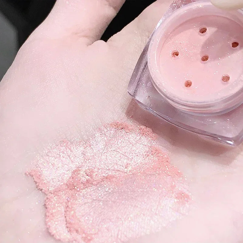 Shimmer Highlighter Powder Fine Sparkling Sequins Pearly Natural Pearlescent Highlight Face Body Brightening Contouring Makeup HIP