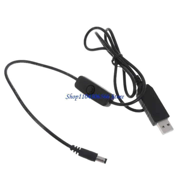 USB 5V to 12V Step-Up Converter Cable with ON/OFF Switch Voltage Converter Cable HIP Switch near usb CN