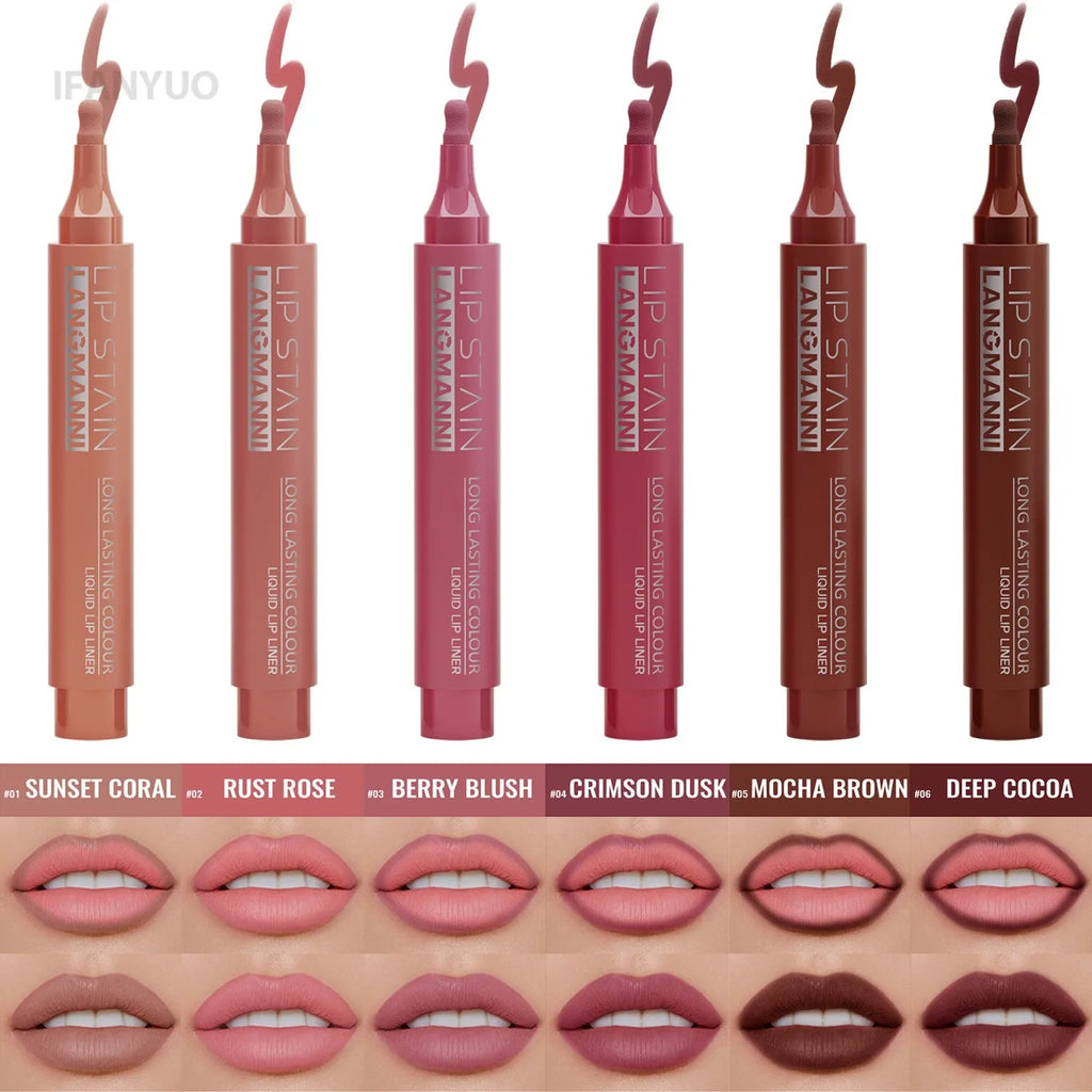 Gourd Nib Liquid Lipliner Pen Matte Waterproof Plumping Stain Quick-dry Lipstick Natural Lip Liner Marker Outline Contour Makeup HIP