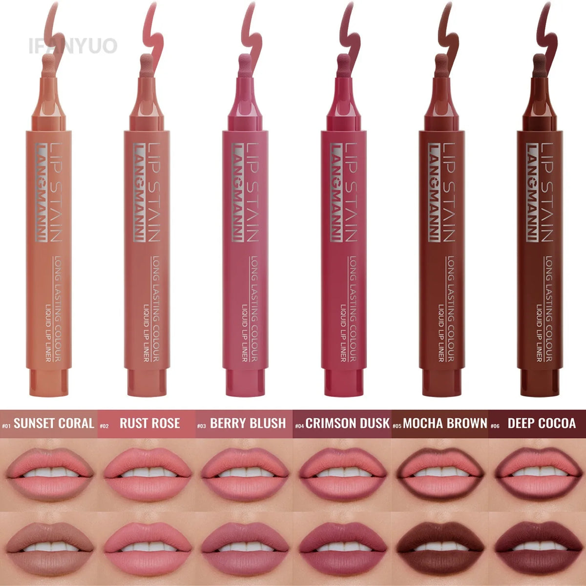 Gourd Nib Liquid Lipliner Pen Matte Waterproof Plumping Stain Quick-dry Lipstick Natural Lip Liner Marker Outline Contour Makeup HIP