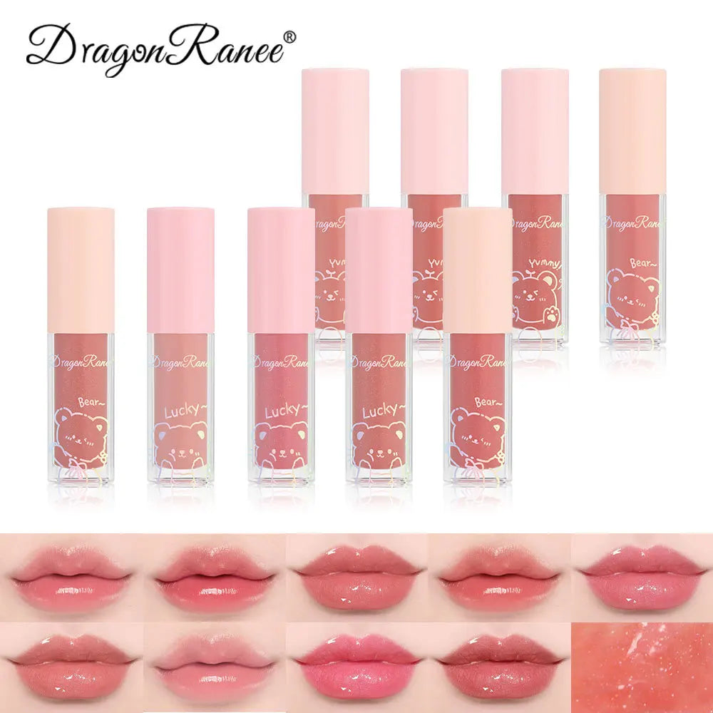 Water Light Glass Lip Glaze Hydrating Mirror Lips Oil Nourishing Moisturizing Pearlescent Glitter Cute Tootsie Mini Lip Gloss HIP
