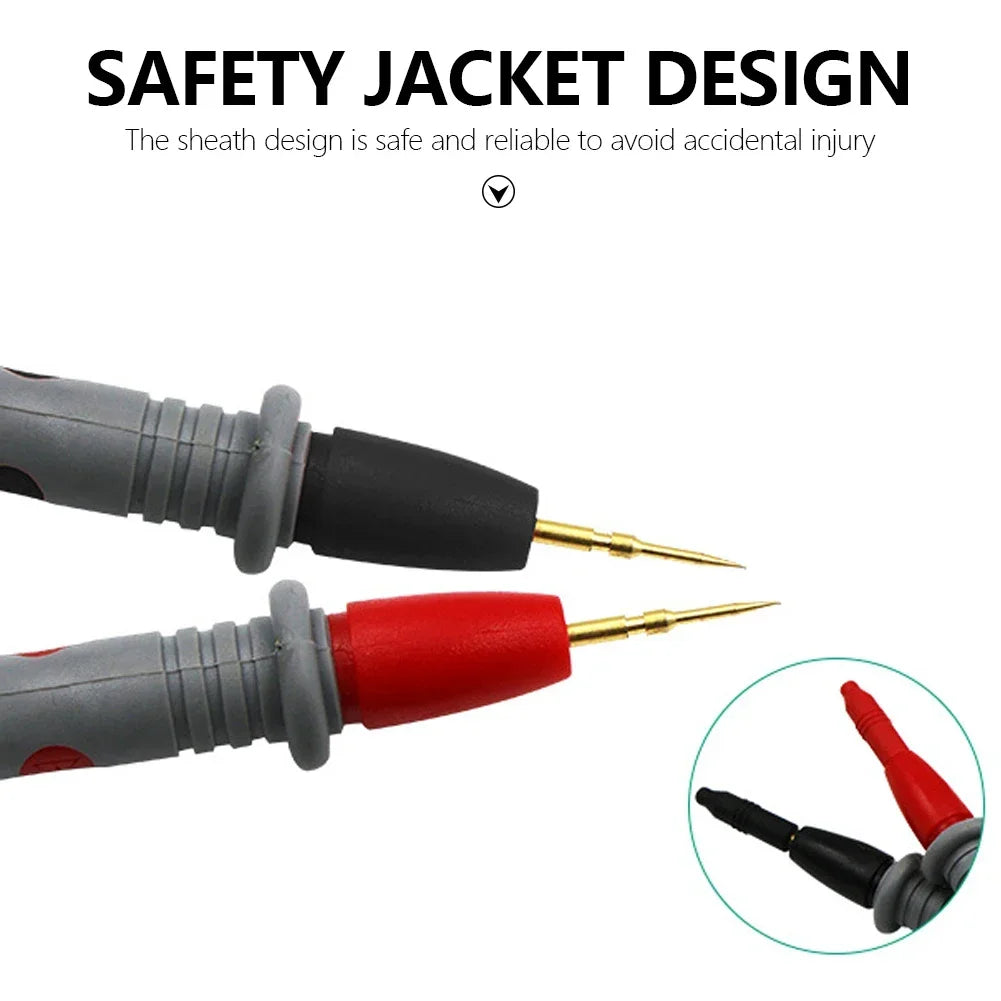 2PCS Silicone wire Universal Probe Test Leads Pin for Digital Multimeter Needle Tip Multi Meter Tester Probe 20A 1000V HIP