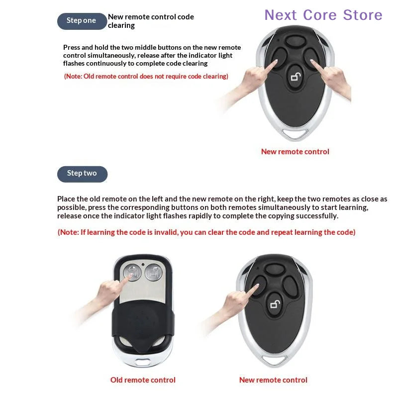 HCS101 4CH Wireless Remote Controller – 433MHz Gate & Garage Wireless Remote Controller HIP
