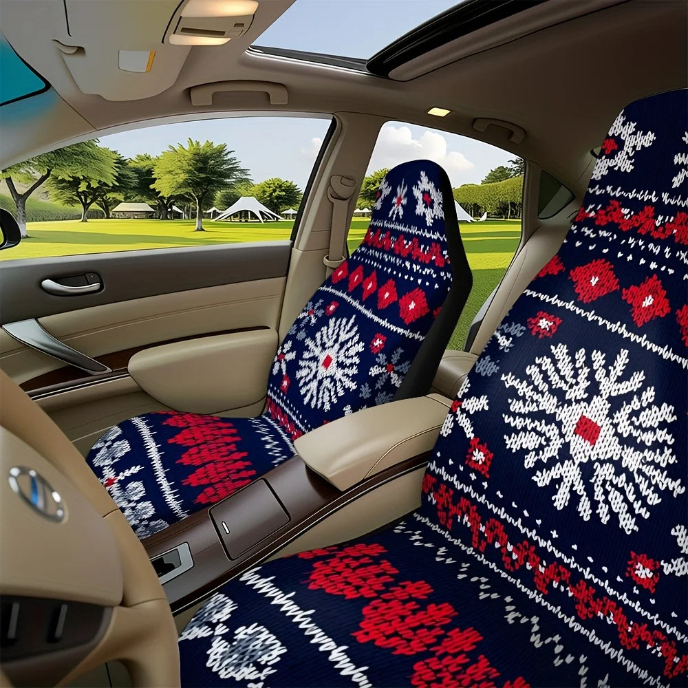 2-Pack Nordic Snowflake Car Seat Covers – Machine-Washable Car Seat Covers HIP