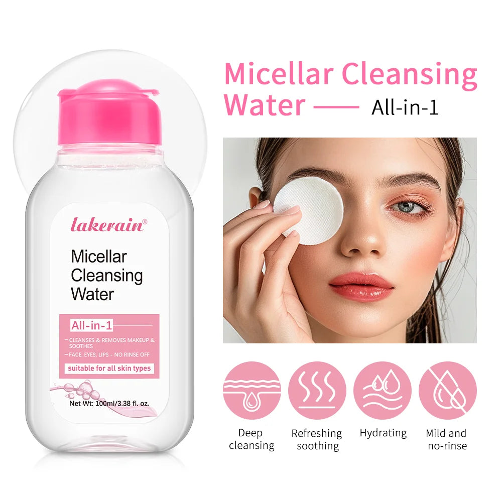100ml Micellar Cleaning Water Hydrating Facial Cleanser Deep Makeup Remover Cleaning Water Refresh Hydrate Cleansing Skin HIP