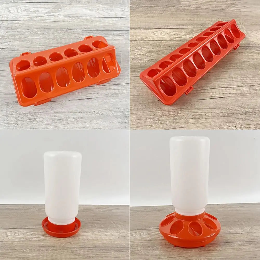 Large-Capacity Plastic Poultry Feeder & Bird Waterer Poultry Feeder Waterer HIP