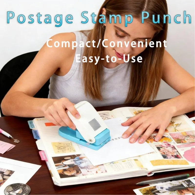 2-in-1 Postage Stamp Shape Paper Punch – DIY Craft Tool Paper Craft Punch HIP