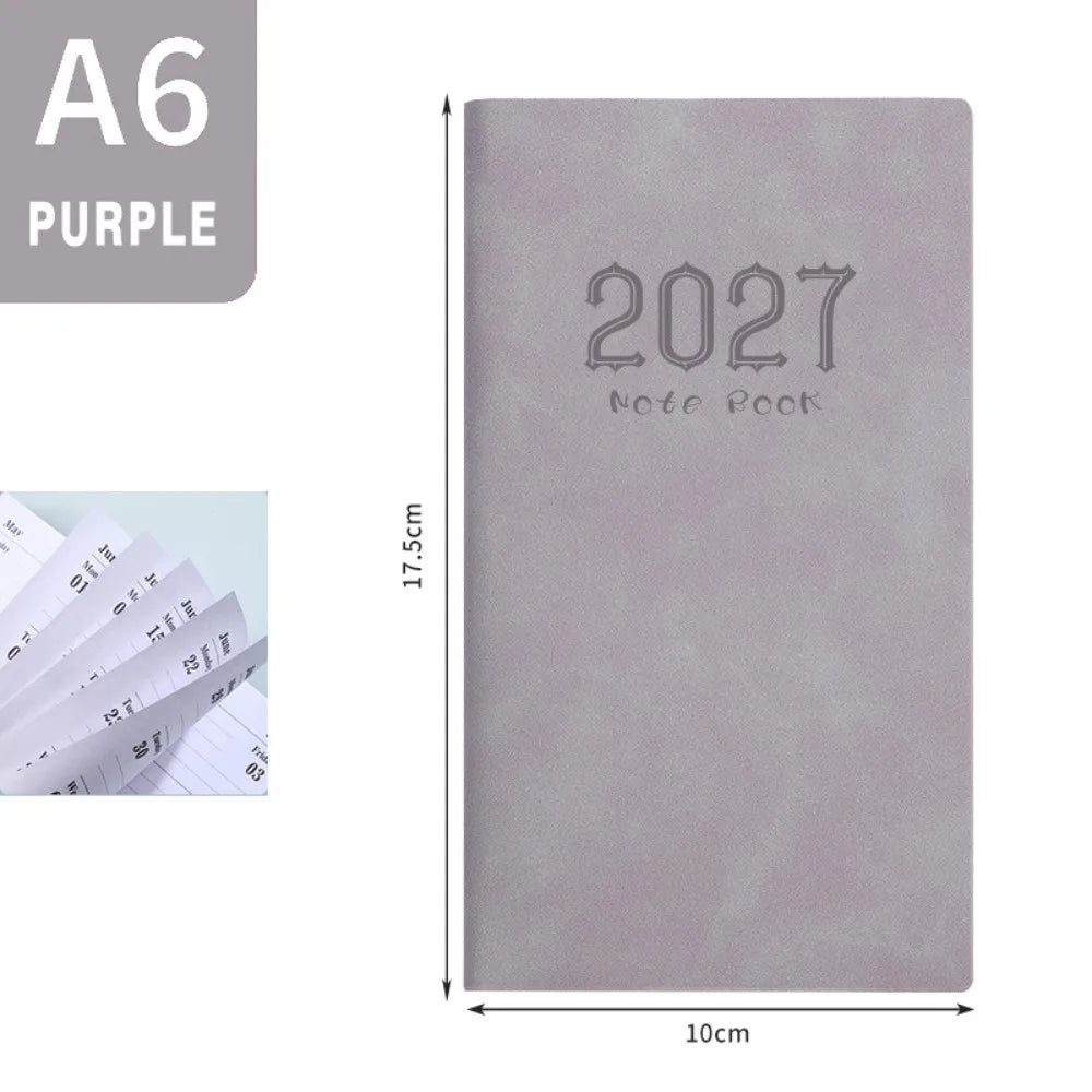2027 A6 Daily Weekly Planner Notebook – Pocket Size Journal Planner Notebook HIP Purple
