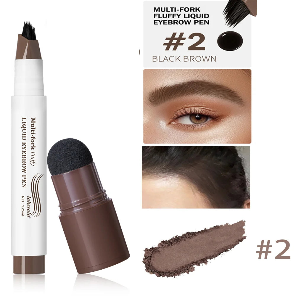 Waterproof Hairline & Root Concealer Pen – Instant Grey Coverage with Easy Blend Powder Stick for Normal Hair HIP 2And eyebrow pen