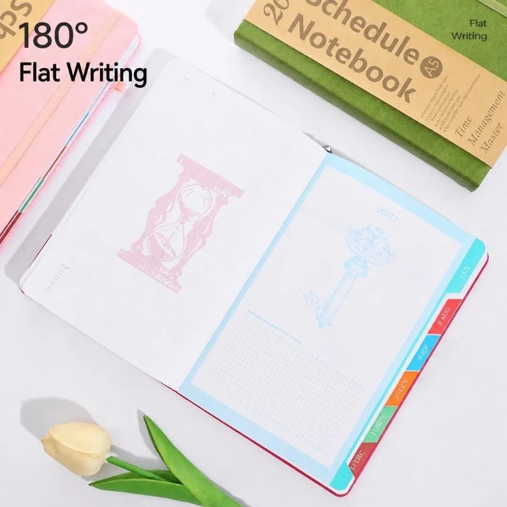 2027 A5 PU Leather Planner Notebook – Daily & Monthly Planner Notebook HIP