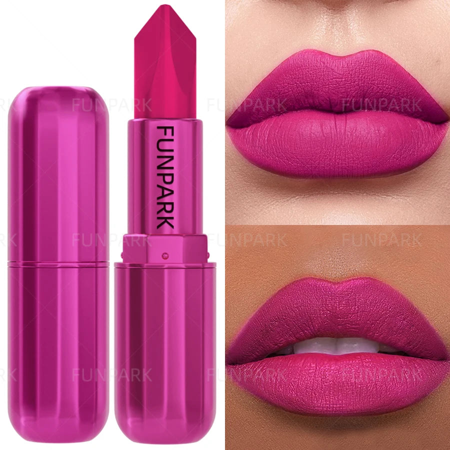FUNPARK Matte Lipstick – Waterproof Velvet Long-Lasting Color Matte Lipstick HIP 01