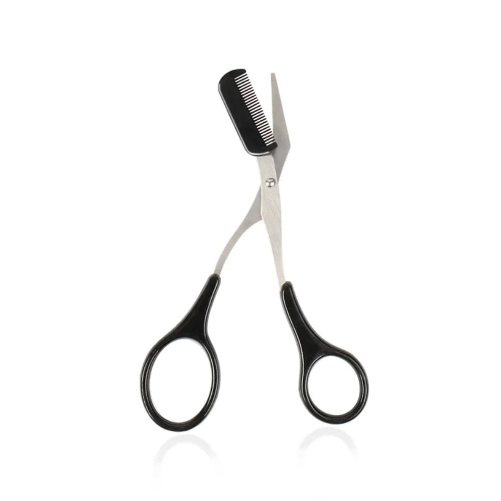 Eyebrow Trimmer Scissor Beauty Products for Women Eyebrow Scissors with Comb Stainless Steel Makeup Tools Beauty Scissors HIP Black
