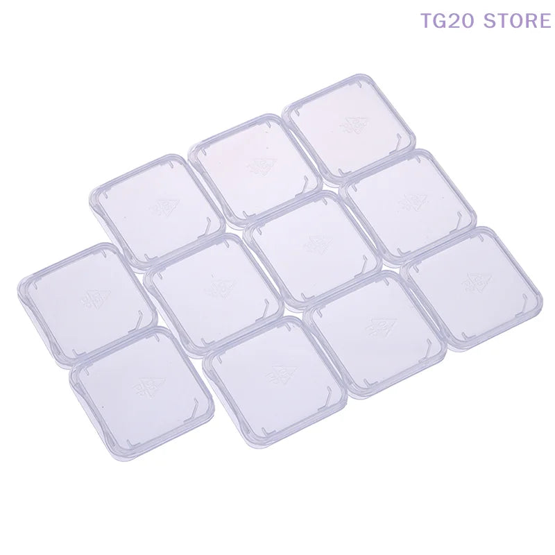 10-Pack Transparent SD Memory Card Cases – SD, CF & XD Memory Card Case HIP
