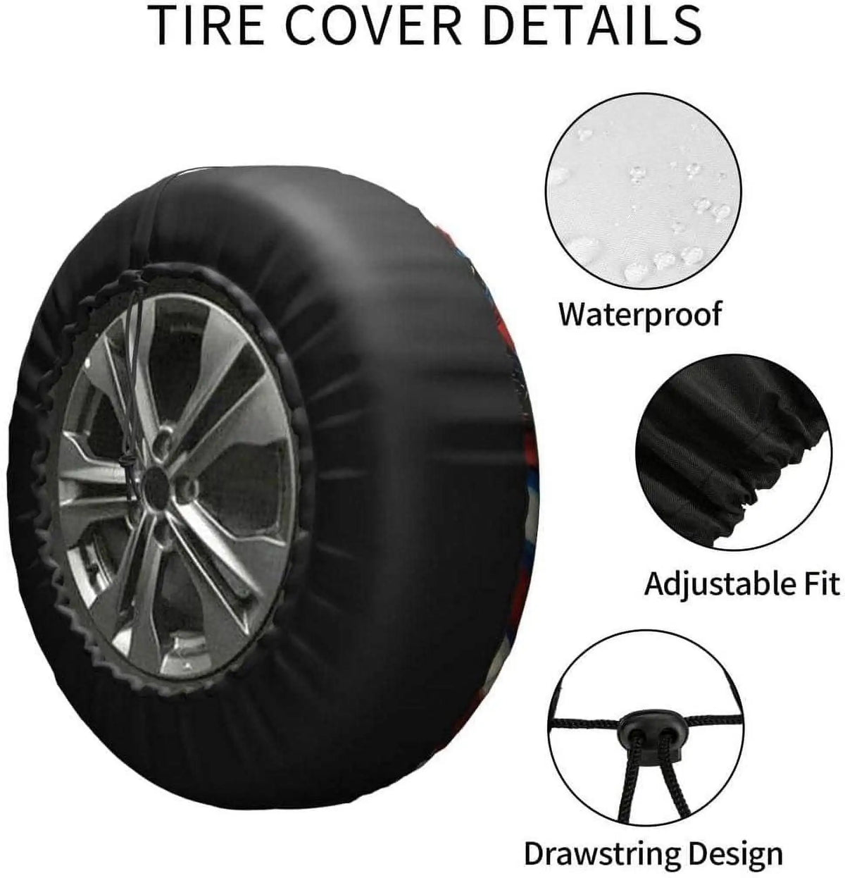 Halloween Skull Spare Tire Cover – No Camera Hole | 6 Sizes Spare Tire Cover HIP