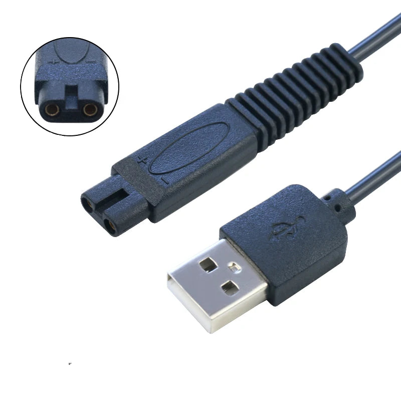 USB Charging Cable for MicroTouch Solo Hair Trimmer – 80CM Shaver Charging Cable HIP