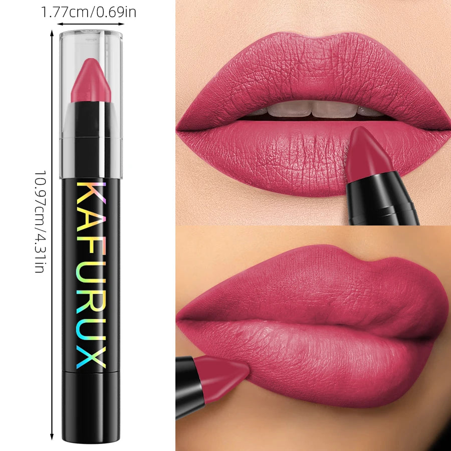 1PC 15 Colors Nude Velet Matte Lipstick Pen Waterproof Long Lasting Red Pink Lip Liner Pen Korean Makeup Lip Tint Lip Glaze HIP
