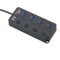 OULLX 4–7 Port USB 3.0 Hub Splitter with Power Switch USB Hub HIP 4 Ports