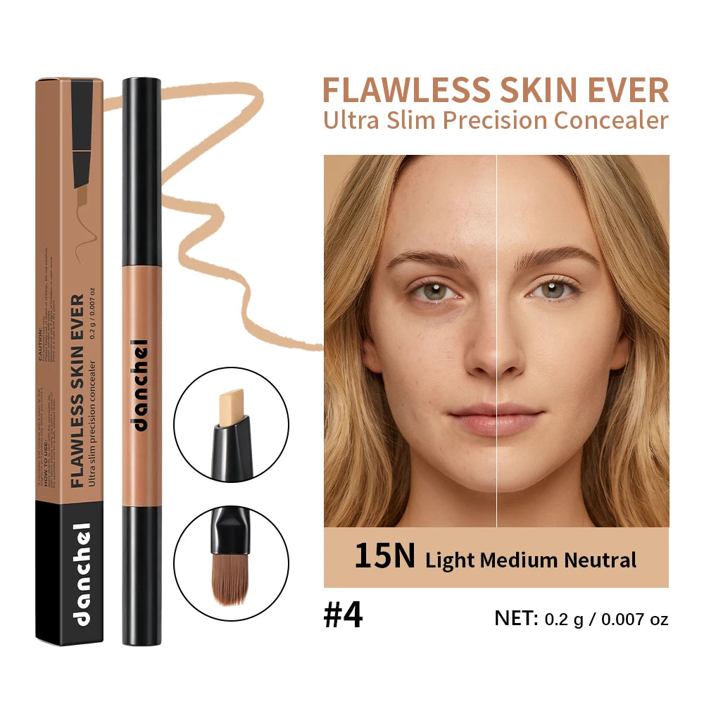 Waterproof Lip Concealer Pen & Eyebrow and Lip Concealer Pen Full Coverage Waterproof Contour Face Acne Scar Concealer Stick HIP 4Light Medium