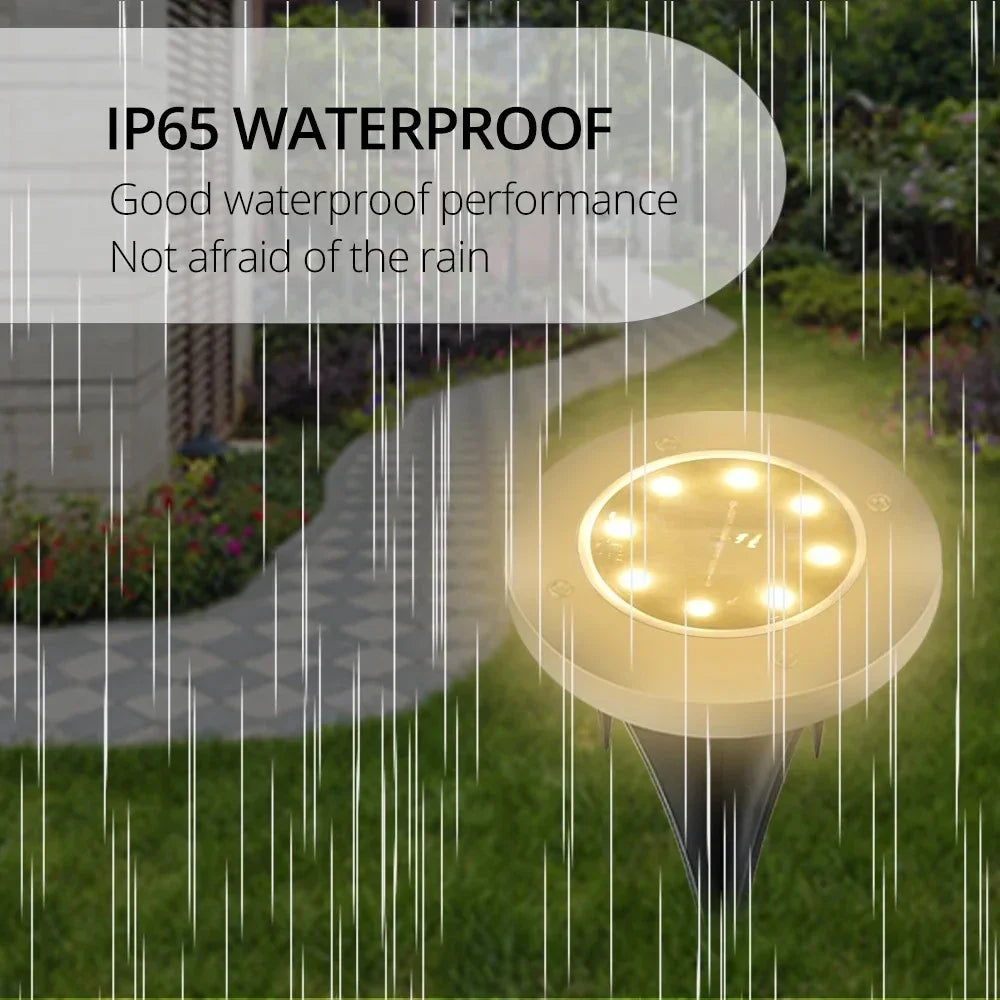 8-Pack Solar LED Ground Spotlights – IP65 Waterproof Garden Lights Solar Garden Spotlight HIP