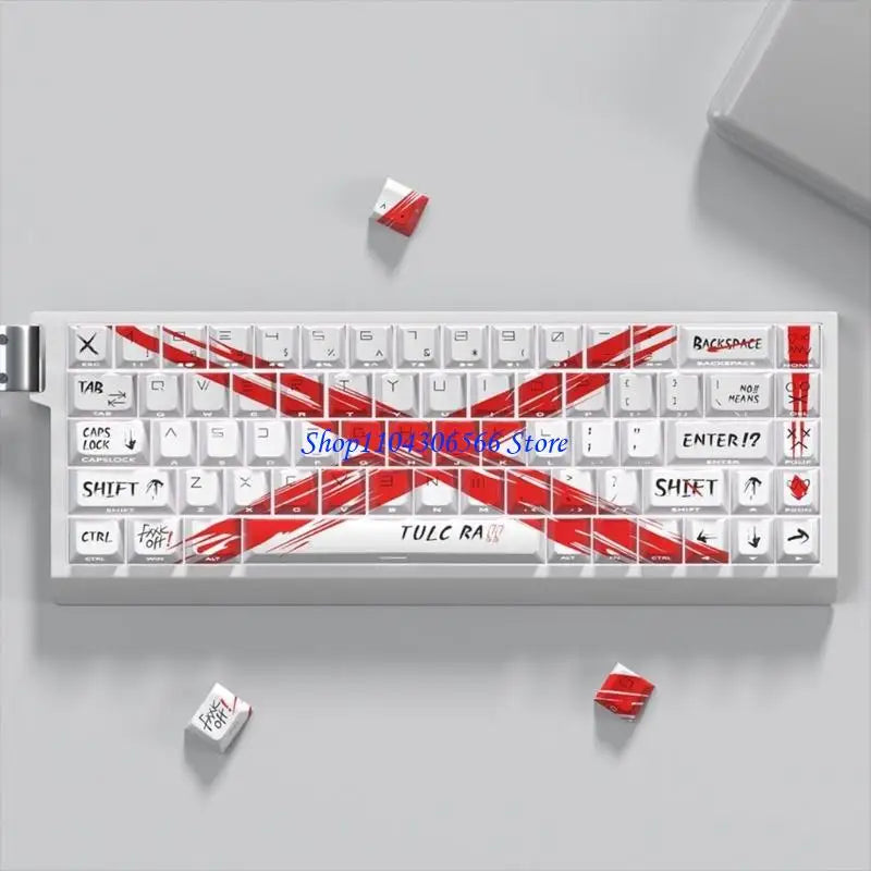 74-Key Objection Sustained Backlit Keycaps – Side-Lit Print Mechanical Keycap Set HIP