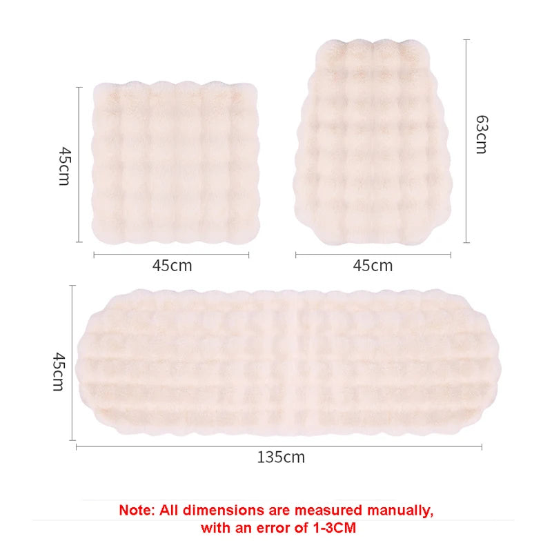 Winter Bubble Fleece Car Seat Cushion – Plush Anti-Slip Cover Car Seat Cushion HIP