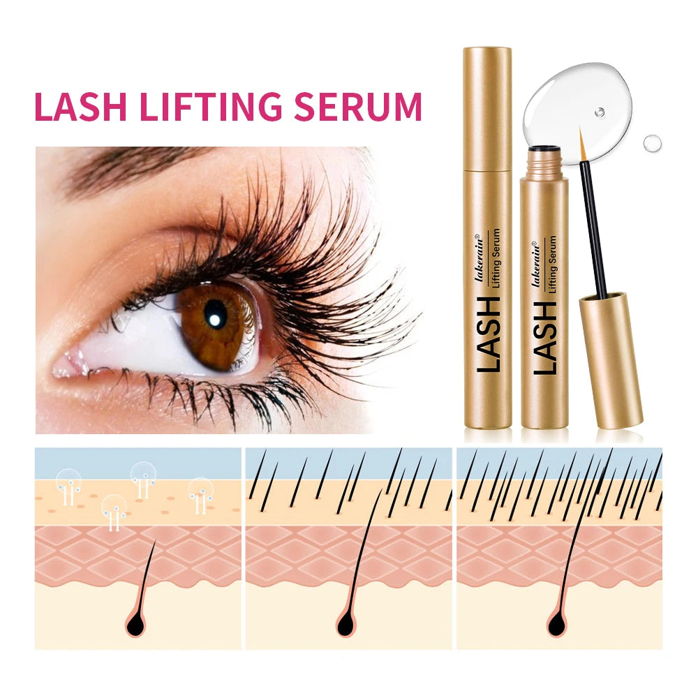 4Pcs/Set Fast Growth Eyelash Serum Treatment Lengthening Curling Mascara Lash Separator Curly Lash Kit Eye Care Makeup Cosmetic HIP