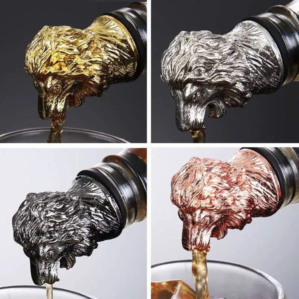 Animal Head Wine Pourer & Aerator – Leopard, Lion & Antelope Wine Pourer Aerator HIP