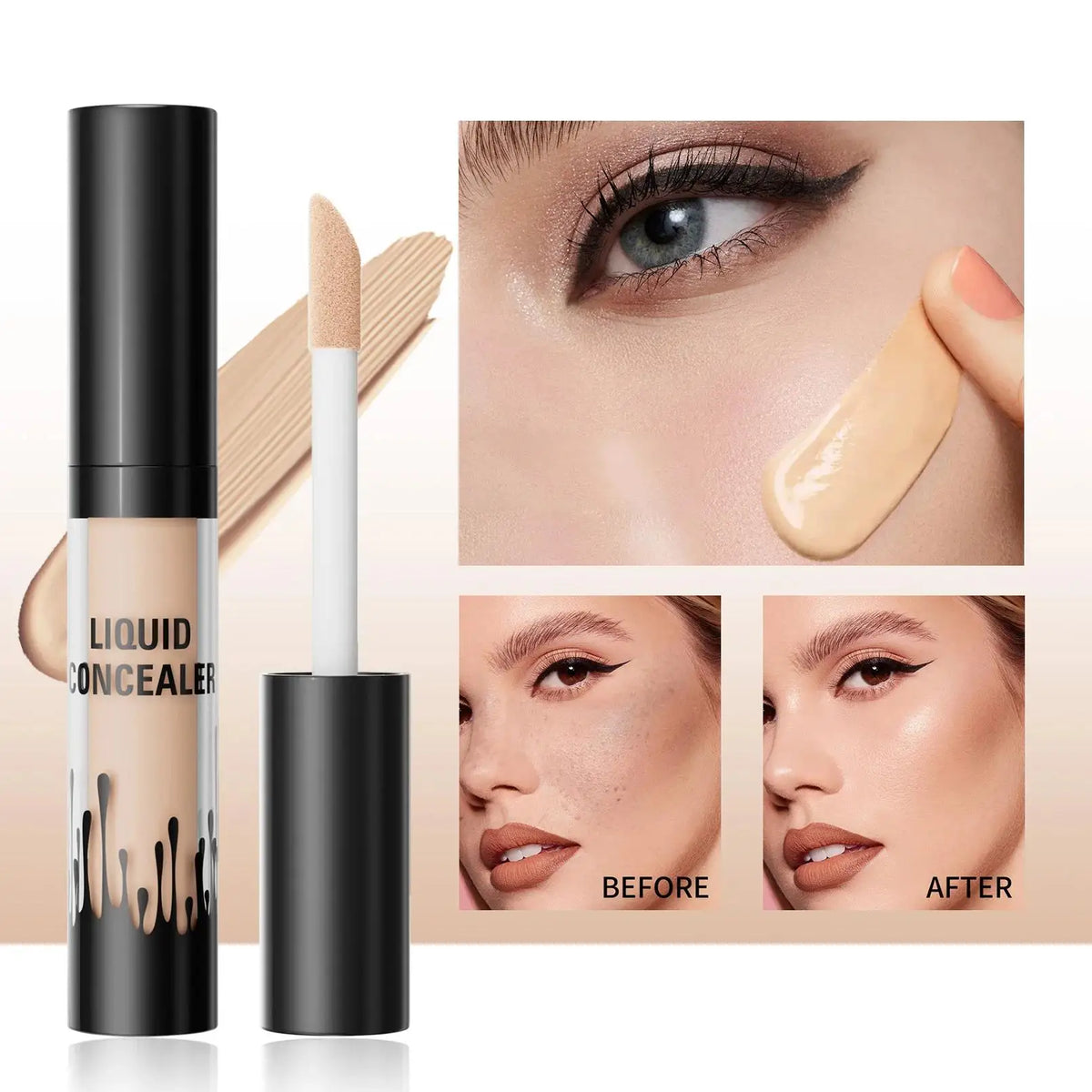 Hello Kiss Waterproof Full Coverage Concealer | All Skin Types Liquid Concealer HIP