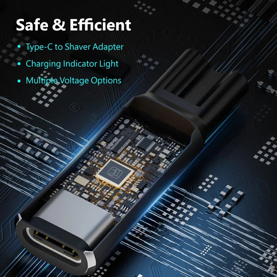 USB-C 4.3V Shaver Charger for Philips Norelco OneBlade A00390 Shaver Charging Adapter HIP