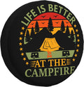 Adventure Compass Spare Tire Cover – UV & Weatherproof | RV SUV Spare Tire Cover HIP Campfire 14 inch