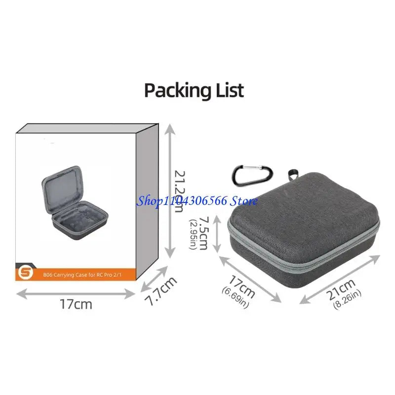 Shockproof EVA Drone Controller Case with Carabiner Clip Drone Controller Case HIP