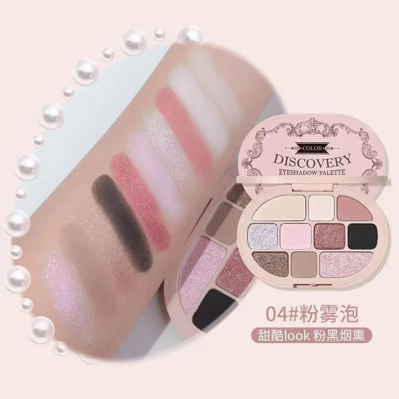 GOGO TALES 10-Color Eyeshadow & Contour Palette – Matte & Shimmer Eyeshadow Palette HIP 04
