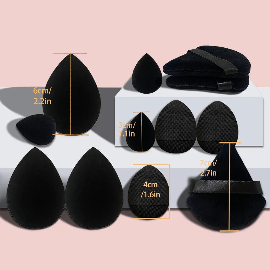12-Piece Giant Soft Makeup Sponge Egg Set – Powder Puffs Makeup Sponge Set HIP