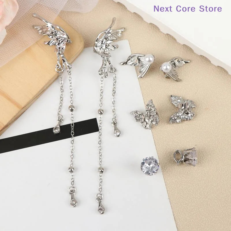 Butterfly Rhinestone Clip-On Earbud Charms – DIY Pair Earbud Charm Decoration HIP