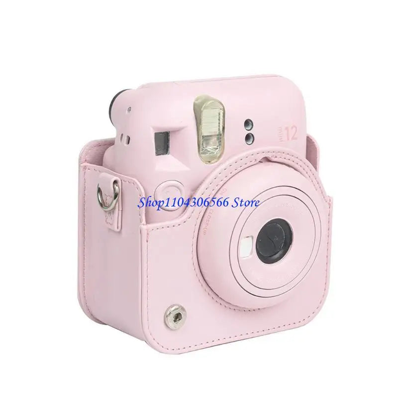 PU Leather Case for Instax Mini 12 with Shoulder Strap Camera Case Bag HIP
