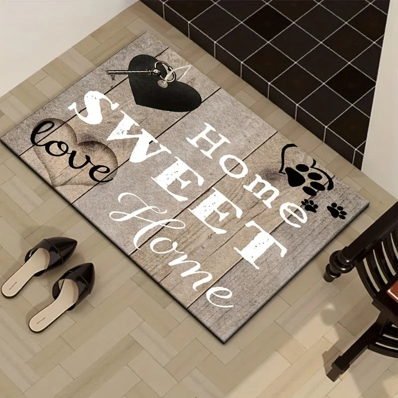 Farmhouse Welcome Doormat – Non-Slip Washable Entrance Rug Welcome Doormat HIP 1 50x80cm-Felt