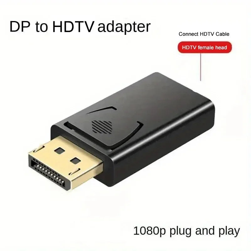 4K DisplayPort to HDMI Adapter Converter | OLPAY Display Adapter HIP black