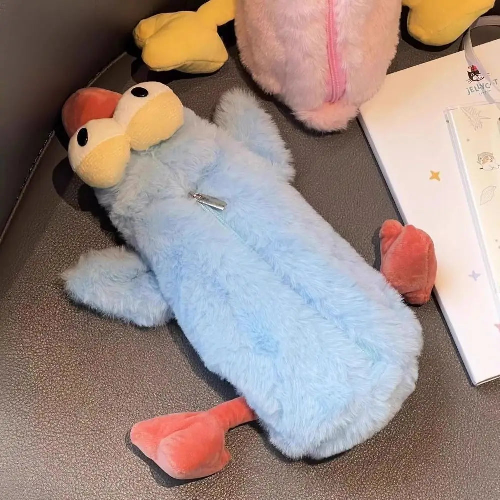 Redbreast Plush Pencil Case – Large Capacity Cartoon Pen Bag Plush Pencil Case HIP