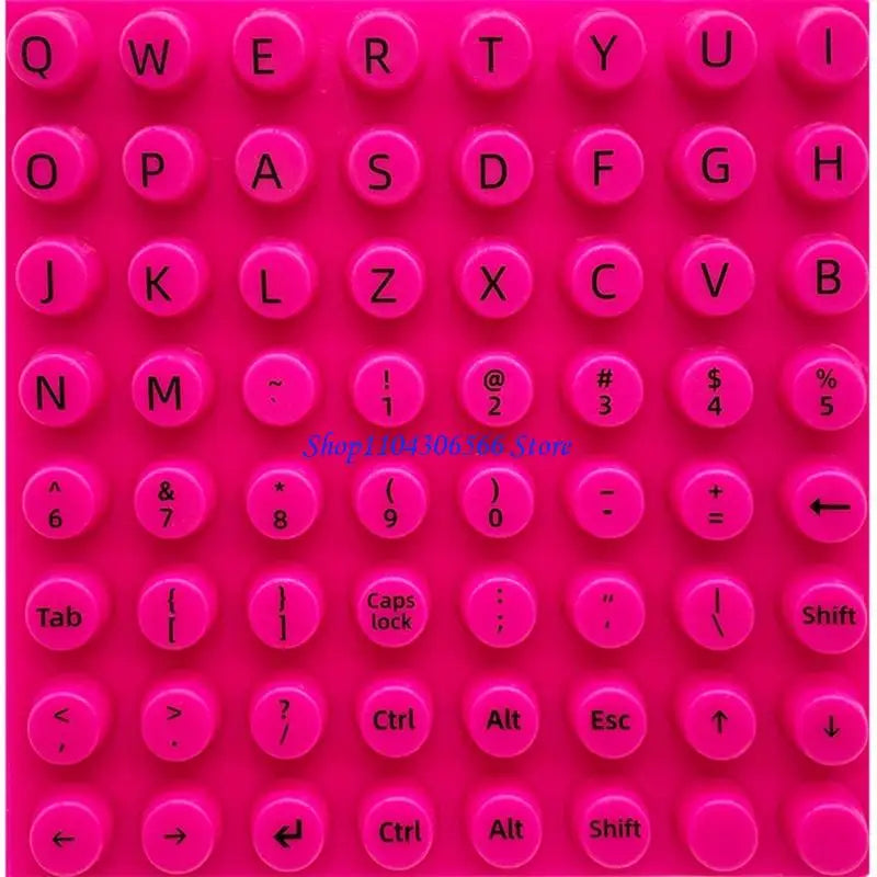 Nail-Friendly Silicone Keycap Extenders – 64 Pcs Set Keycap Extenders HIP Pink CN